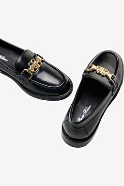 %100 Deri Loafer Ayakkabı - Siyah (görsel 5)