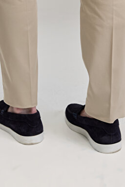 %100 Süet Loafer - Lacivert (görsel 3)
