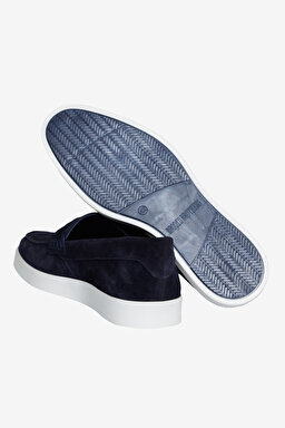 %100 Süet Loafer - Lacivert (görsel 7)