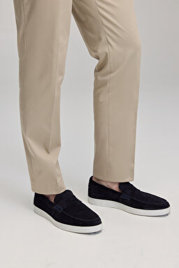 %100 Süet Loafer - Lacivert