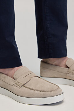 %100 Süet Loafer - Bej (görsel 2)