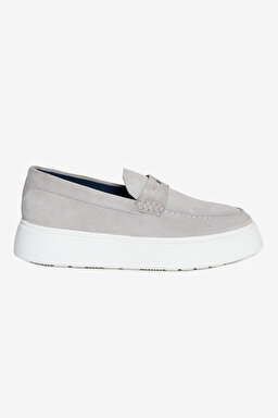 %100 Süet Loafer - Gri (görsel 4)