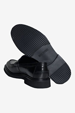 %100 Deri Klasik Loafer - Siyah (görsel 4)