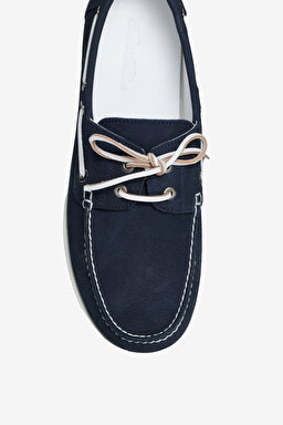 %100 Nubuk Lacivert Loafer - Lacivert (görsel 3)