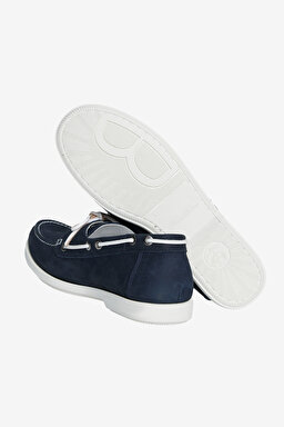 %100 Nubuk Lacivert Loafer - Lacivert (görsel 4)