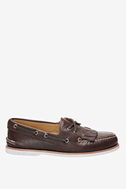 %100 Deri Kahverengi Loafer - Kahverengi