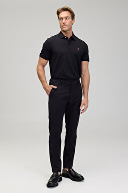 Standart Fit Cepli Performans Pantolon - Siyah (görsel 2)