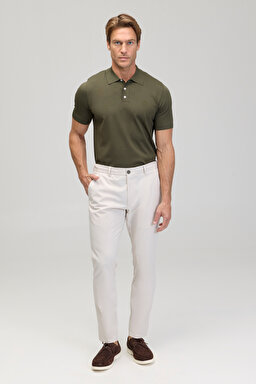 Standart Fit Cepli Performans Pantolon - Taş