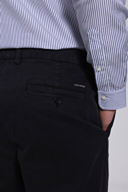 Standart Fit Cepli Chino Pantolon - Siyah (görsel 4)
