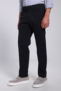 Standart Fit Cepli Chino Pantolon - Siyah (görsel 5)
