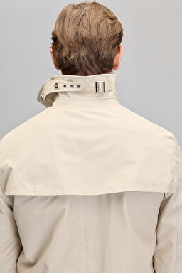 Klasik Yaka Regular Fit Erkek Trençkot - Bej (görsel 5)