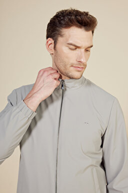 Dik Yaka Performans Ceket - Gri (görsel 4)