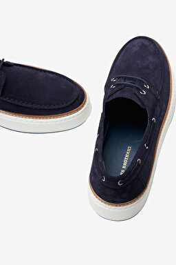 %100 Süet Loafer - Lacivert (görsel 5)