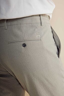 Gofre Beli Lastikli Pantolon - Gri (görsel 6)