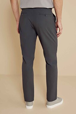 Standart Fit Düz Paça Fileto Cepli Performans Pantolon - Antrasit (görsel 5)