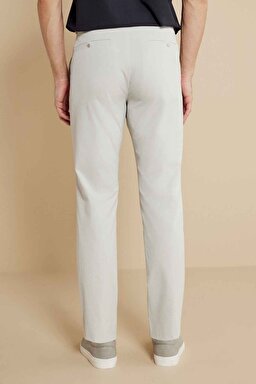 Standart Fit Düz Paça Fileto Cepli Performans Pantolon - Taş (görsel 5)