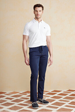 İpli Jogger Pantolon - Lacivert