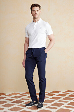 İpli Jogger Pantolon - Lacivert (görsel 2)