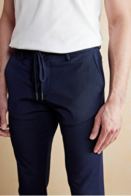 İpli Jogger Pantolon - Lacivert (görsel 5)