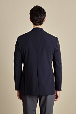 Mono Yaka Torba Cep Slim Fit Performans Ceket - Lacivert (görsel 4)