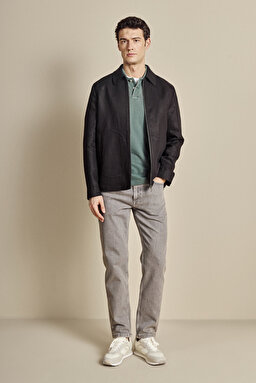 5 Cep Tapered Fit Denim Pantolon - Gri