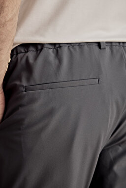 İçten Bağcıklı Slim Fit Jogger Performans Pantolon - Antrasit (görsel 6)