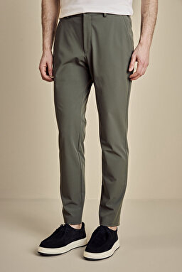İçten Bağcıklı Slim Fit Jogger Performans Pantolon - Yeşil (görsel 3)