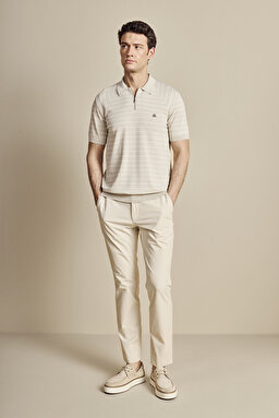 İçten Bağcıklı Slim Fit Jogger Performans Pantolon - Taş